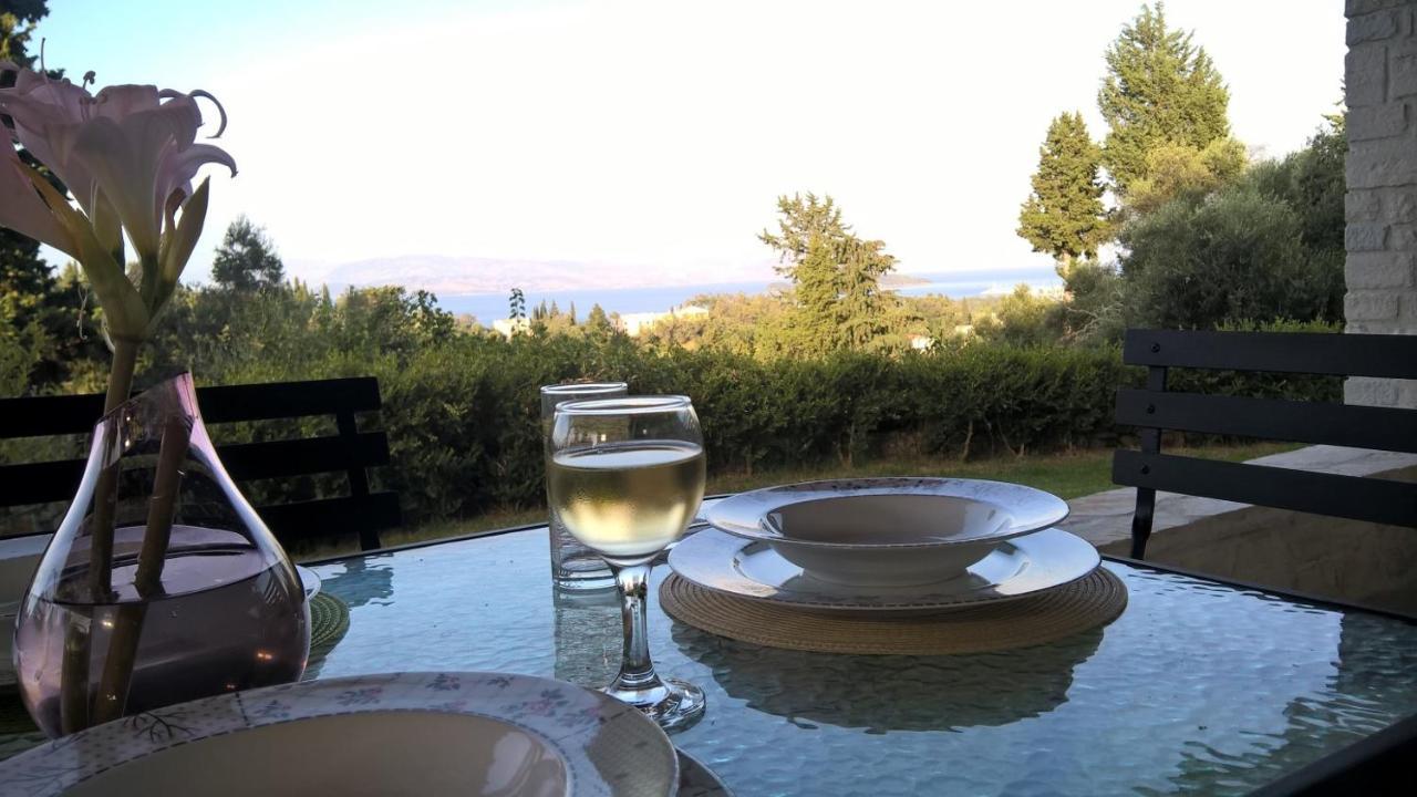 Stone Studio In Nature With View To Corfu Town! Evropouloi Ngoại thất bức ảnh