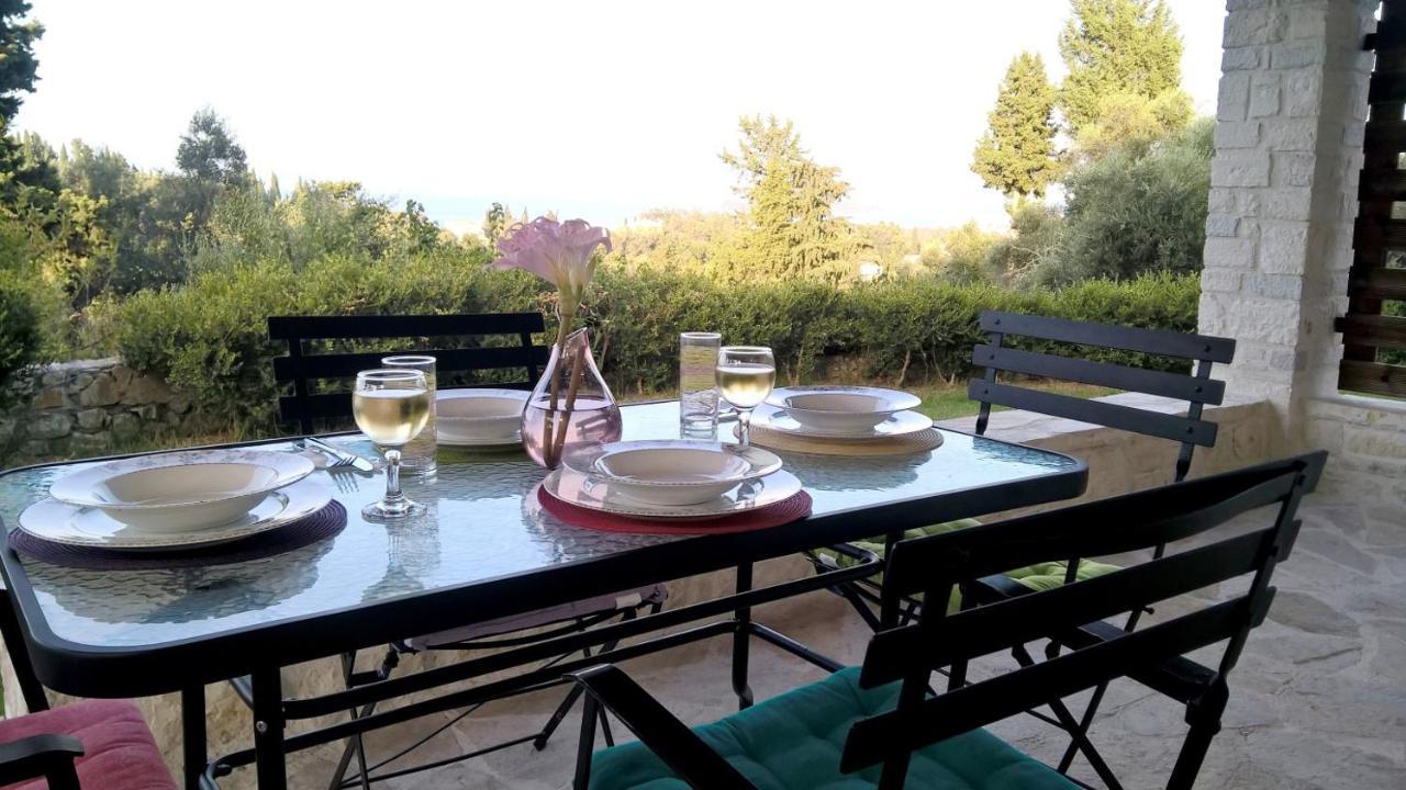 Stone Studio In Nature With View To Corfu Town! Evropouloi Ngoại thất bức ảnh